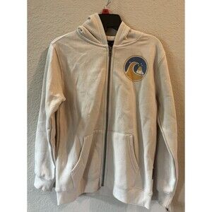 NWT Quiksilver Boys Hoodie Zipper Sweatshirt Jacket WAVE Fog Beige Large 12-14